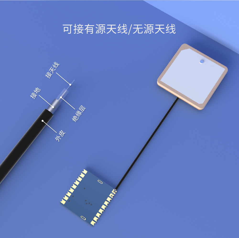 GPS模塊GPS01-ZK接GPS有源天線/無(wú)源天線